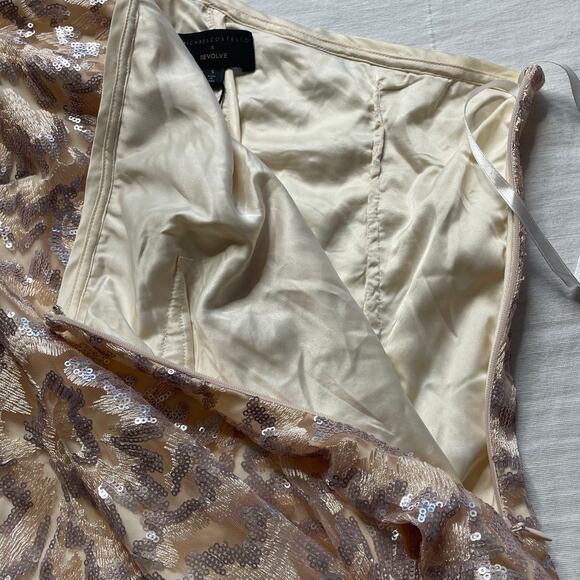 NWT Michael Costello x Revolve Fabian Sequin One Shoulder Mini Dress Sz Small - Picture 5 of 7